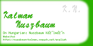 kalman nuszbaum business card